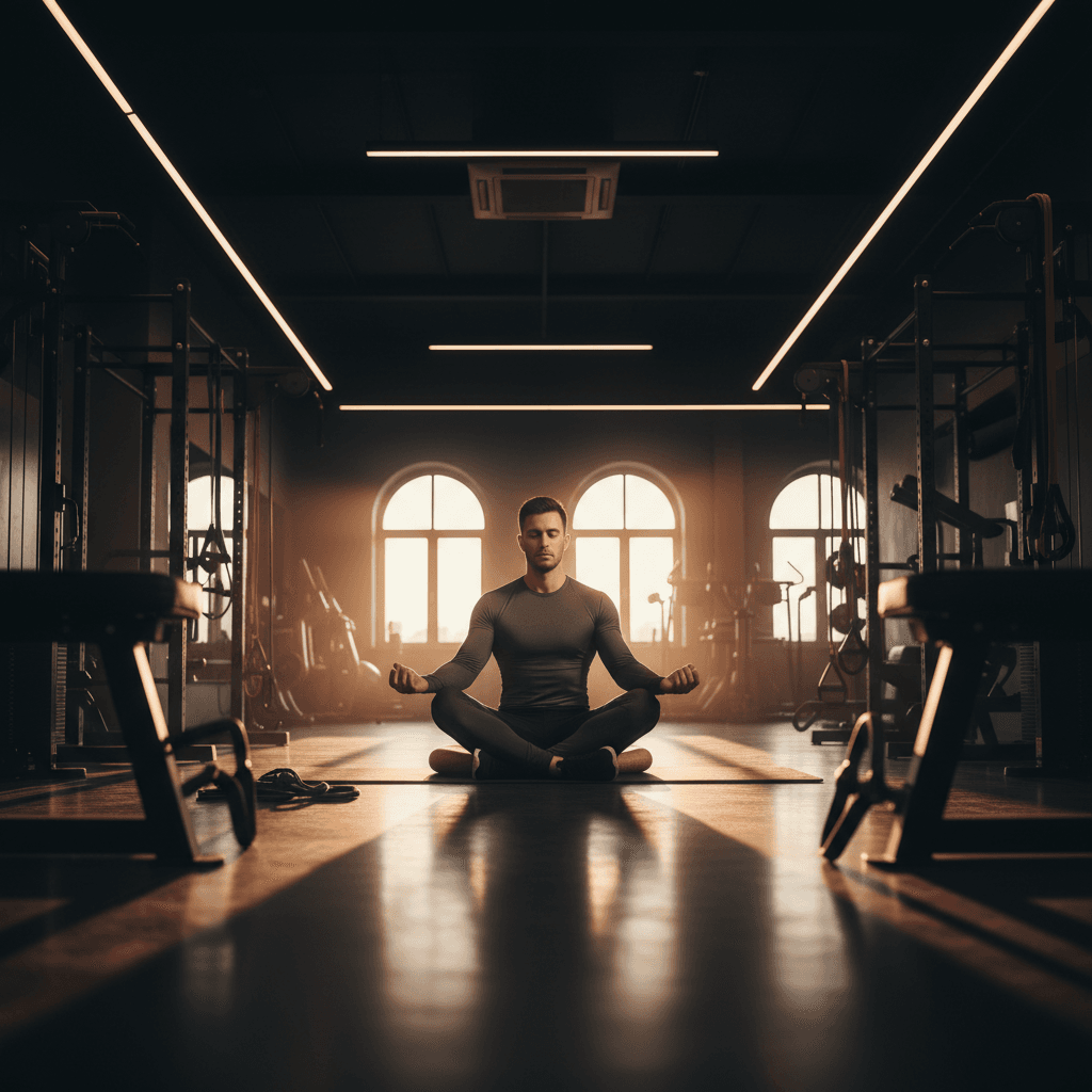 Athlete in mental preparation session