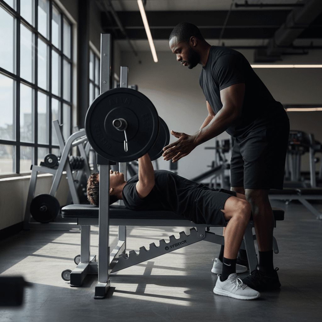 Assistance technique lors d'un développé couché supervisé