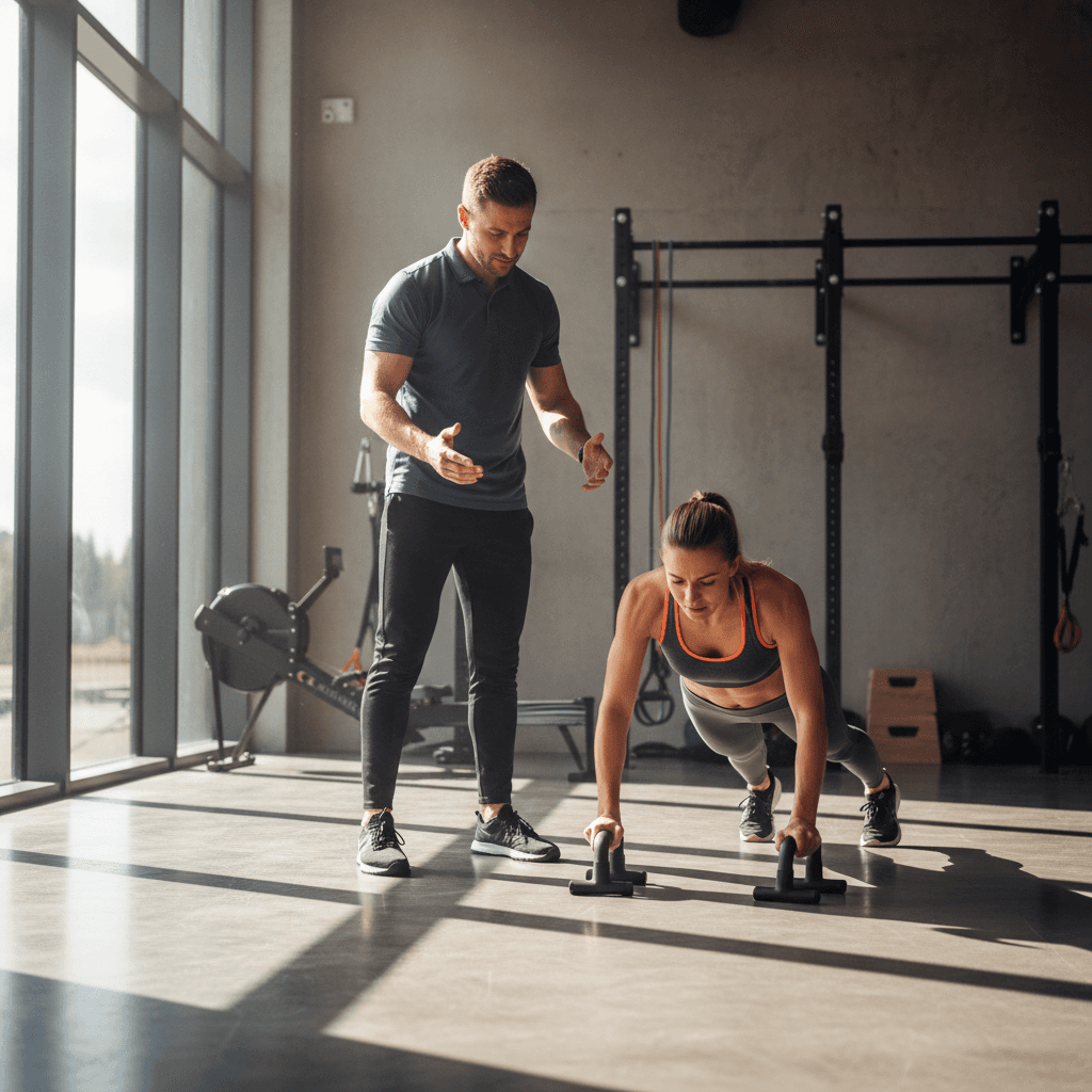 Coach providing personalized training feedback