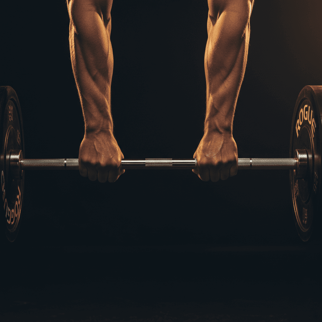 Détail d'une prise de force lors d'un soulevé de terre